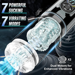 Automatic Male Masturbator Sex Toys for Men, Male Sex Toys Penis Pump with 7 Sucking & Vibrating & Thrusting & Rotating & Licking, Mens Sex Toy Adult Toys Blowjob Sex Machine Pocket Pussy Male Stroker