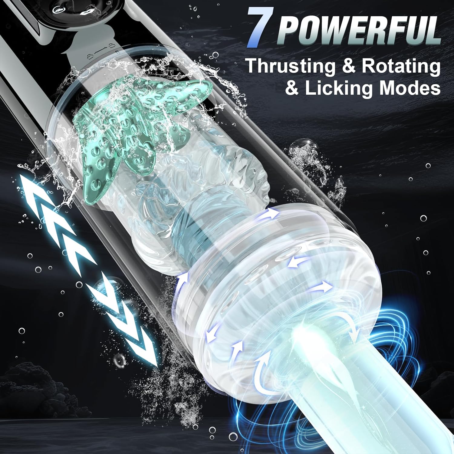 Automatic Male Masturbator Sex Toys for Men, Male Sex Toys Penis Pump with 7 Sucking & Vibrating & Thrusting & Rotating & Licking, Mens Sex Toy Adult Toys Blowjob Sex Machine Pocket Pussy Male Stroker