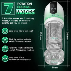 7 Rotating & Sucking Modes Automatic Male Masturbator with Tongue Licking