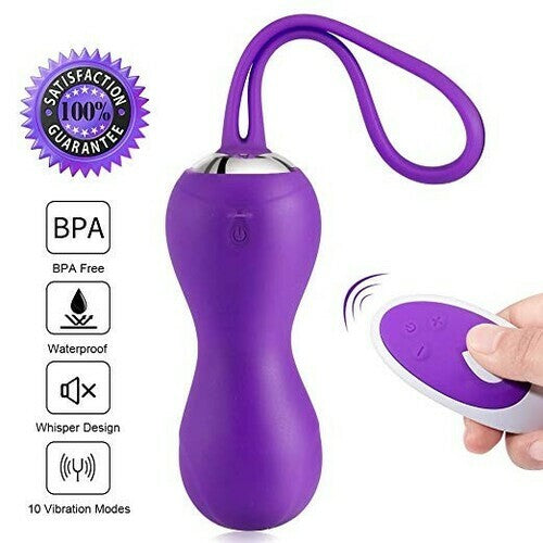 Dual Kegel Exercise Weights Ben Wa Balls 10 Speed Remote Control