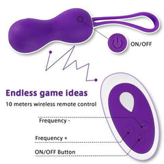 Dual Kegel Exercise Weights Ben Wa Balls 10 Speed Remote Control