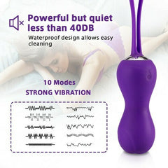 Dual Kegel Exercise Weights Ben Wa Balls 10 Speed Remote Control