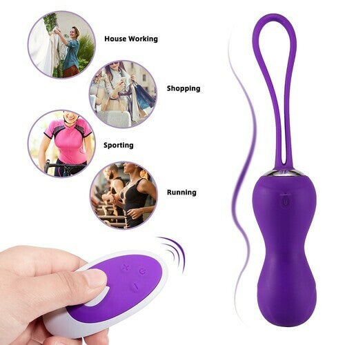 Dual Kegel Exercise Weights Ben Wa Balls 10 Speed Remote Control