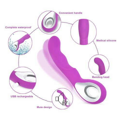 Big Dildo Head Vagina Clitoris G-spot Vibrator 10 Vibration Patterns