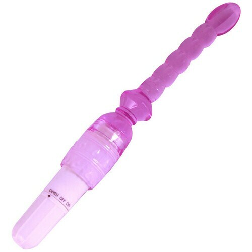 Light Purple Soft Butt Vibrating Anal Beads Waterproof