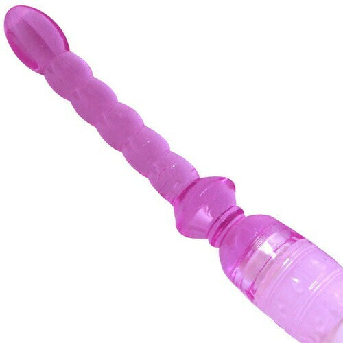 Light Purple Soft Butt Vibrating Anal Beads Waterproof