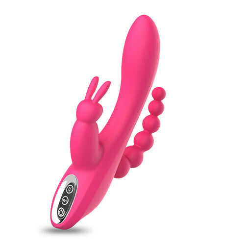 12 speeds Triple G-spot Rabbit Anal Vibrator