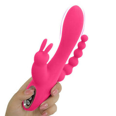 12 speeds Triple G-spot Rabbit Anal Vibrator