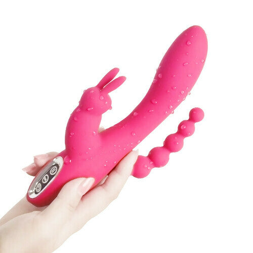 12 speeds Triple G-spot Rabbit Anal Vibrator