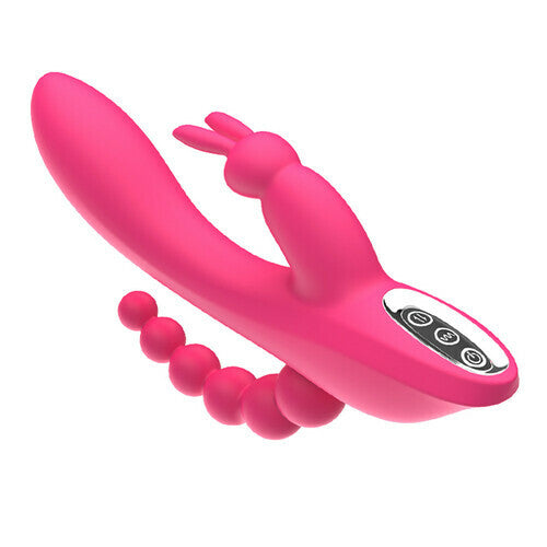 12 speeds Triple G-spot Rabbit Anal Vibrator