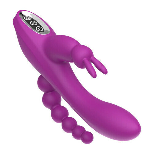 12 speeds Triple G-spot Rabbit Anal Vibrator