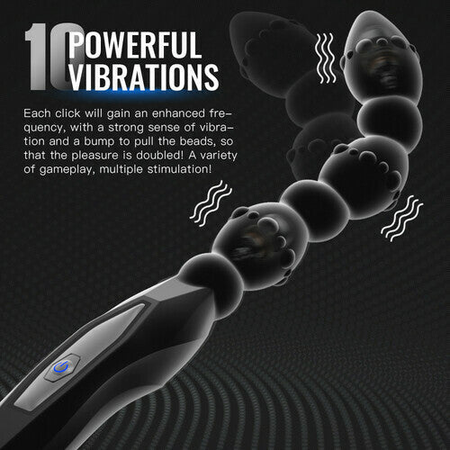 Jeusn Rechargeable Anal Plug Beads Vibrator