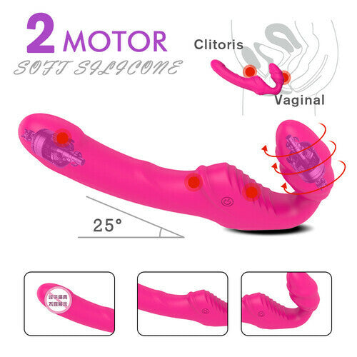 Double Head Strapless Dildo G-Spot Vibrator