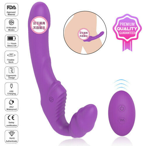 Double Head Strapless Dildo G-Spot Vibrator