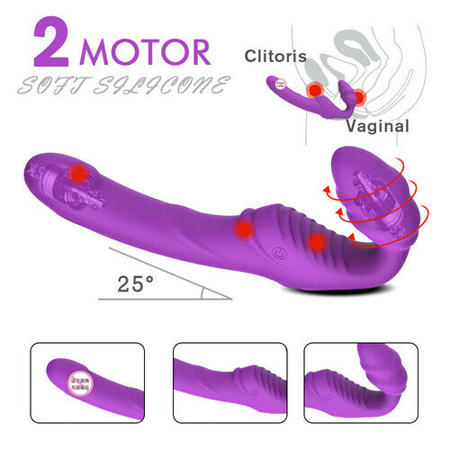 Double Head Strapless Dildo G-Spot Vibrator