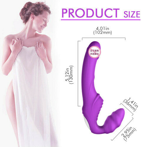 Double Head Strapless Dildo G-Spot Vibrator