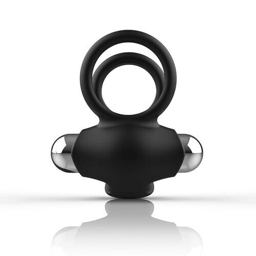 4 Color Dual Cock Rings with Vibrating Clit Stimulator