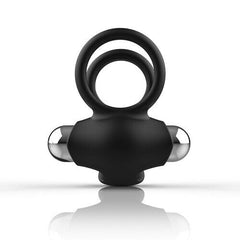 4 Color Dual Cock Rings with Vibrating Clit Stimulator