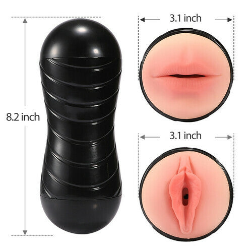 Dual Sensation Realistic Mouth and Vagina Masturbation Stroker