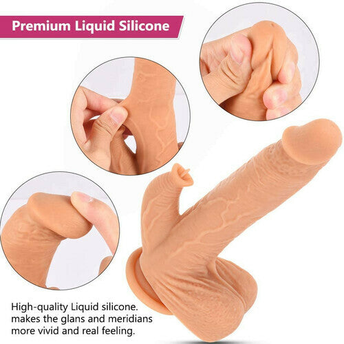 4 in 1 Clitoral Stimulation Suction Cup Realistic Dildo 9.80 Inch