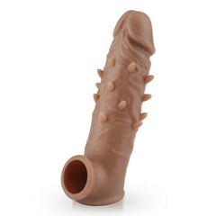 Brown Particle Ball Strap Penis Extension Sleeve