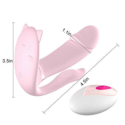 Cute Cat 9 Vibration Wearable Vibrator