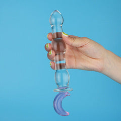 Pink Moon G Spot Lump Glass Dildo