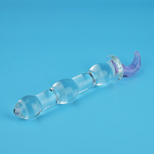 Pink Moon G Spot Lump Glass Dildo