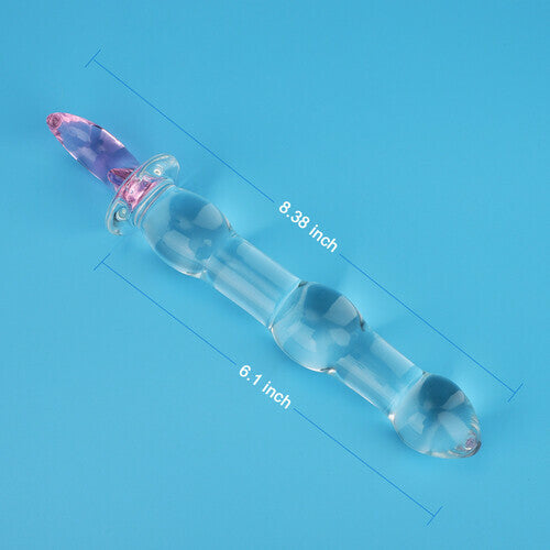 Pink Moon G Spot Lump Glass Dildo