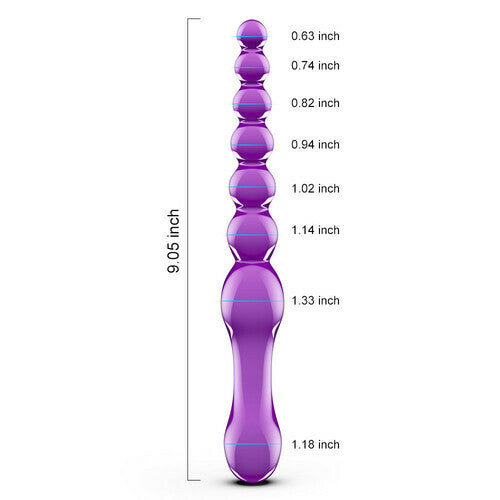 9 Inch Purple Jelly Anal Beads