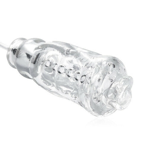 10 Frequencies Elastic Transparent Blow Job Vibrating Masturbator