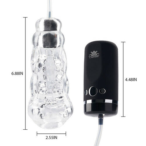 10 Frequencies Elastic Transparent Blow Job Vibrating Masturbator