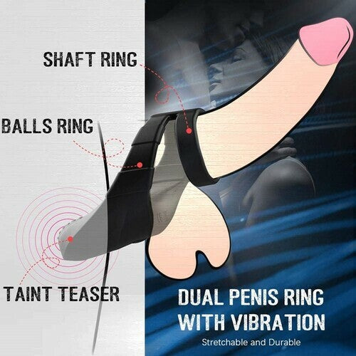 10 Vibrations Double Cock Rings