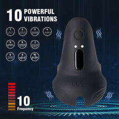 10-Pattern Vibrations Balls Dense Tickler Penis Ring