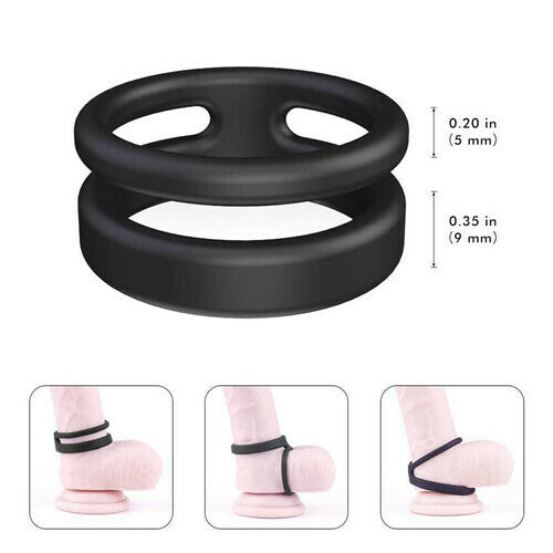 S-HANDE Silicone Erection Enhancing Dual Penis Ring