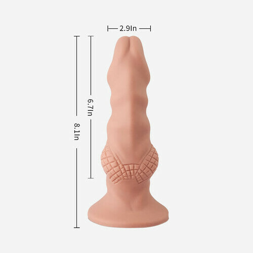 Silicone Lattices Design Suction Cup Huge Dildo 8.1 Inch