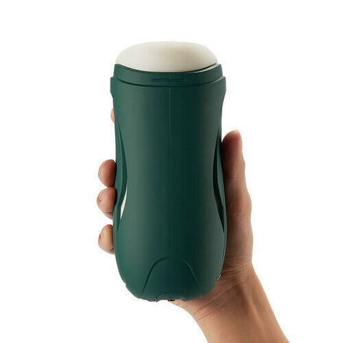 Dark-Green 10 Vibrating & Heating Masturbation Cup