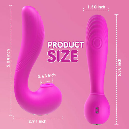 TRIPLE AROUSAL 10 Vibrating 5 Flapping Sucking Clitoral Licking and G Spot Vibrator