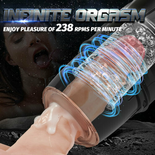 Cedric-7 Thrusting & Rotating Modes with Strong Suction Cup for Penis Stimulation Male Masturbator Cup