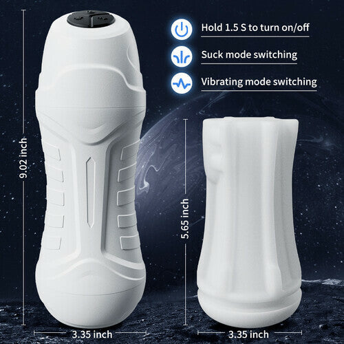 3 Sucking and Vibrating Masturbators Cup Electric Pocket Pussy Male Stroker Toy