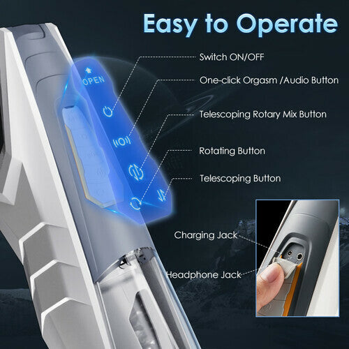 Baxter 3 Thrusting 4 Rotating Male Masturbator with Voice Mode