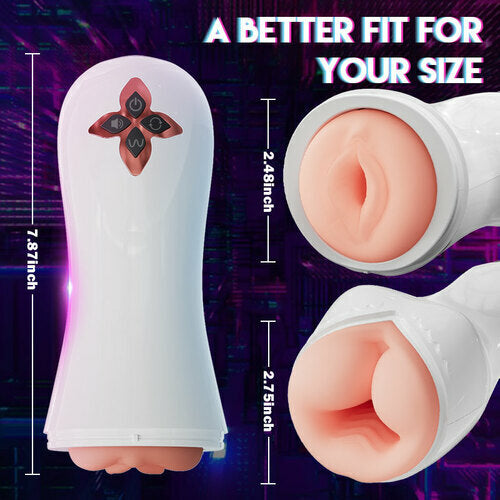 Allure 3 IN 1 Split Design 5 Sucking 7 Vibrating Vocable Automatic Masturbation Cup