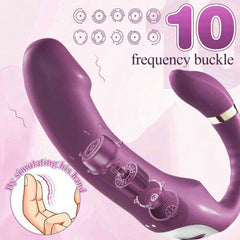 3 IN 1 Elegant G-Spot Heating Vibrator Clit Rubbing Massager