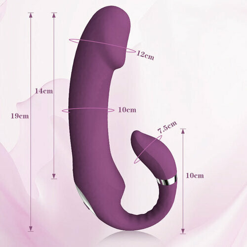 3 IN 1 Elegant G-Spot Heating Vibrator Clit Rubbing Massager