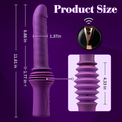 Powerful 145° Adjustable Base Heating Thrusting Vibrating Dildo Machine 11.81 Inch