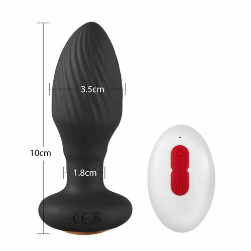 8 Rotating & Vibrating Remote Control Anal Plug