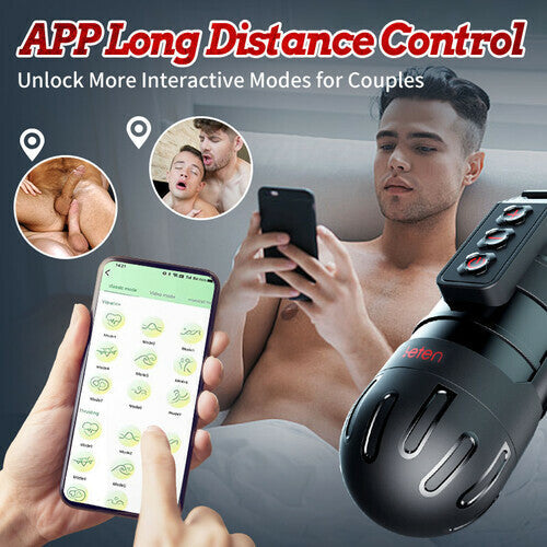 Leten 10 Vibrating Masturbation Cups and Pussy Pockets 2 in 1 APP Control