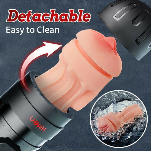 Leten 10 Vibrating Masturbation Cups and Pussy Pockets 2 in 1 APP Control