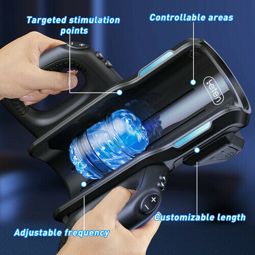 Leten 10 Thrusting High-speed Motor Masturbator Cup with Phone Holder