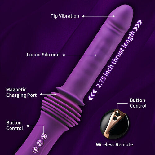 Powerful 145° Adjustable Base Heating Thrusting Vibrating Dildo Machine 11.81 Inch